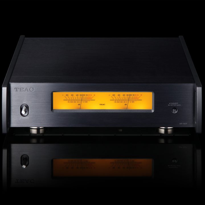 The TEAC AP-507 power amplifier in black.