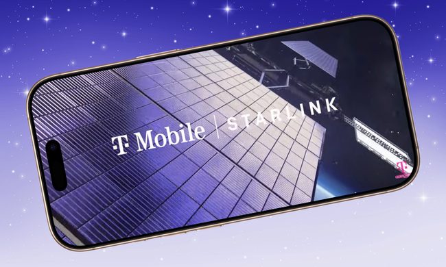 Showcase of T-Mobile Starlink service on an iPhone.