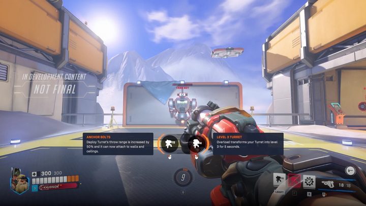 Picking Torbjorn's perks in Overwatch 2.