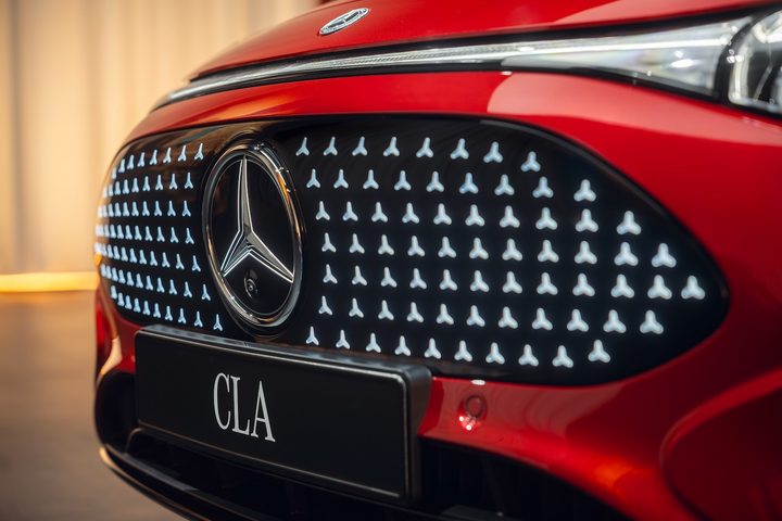 2026 Mercedes-Benz CLA EV grille.
