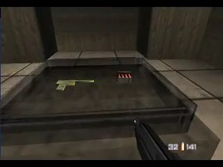 The golden gun in GoldenEye 007.