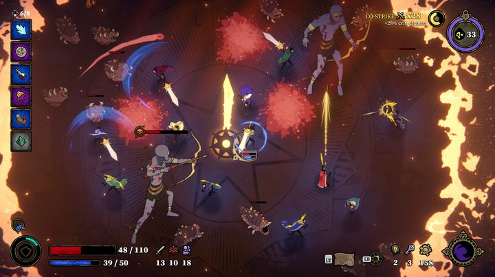 Players fight around an ascension point in 33 Immortals.