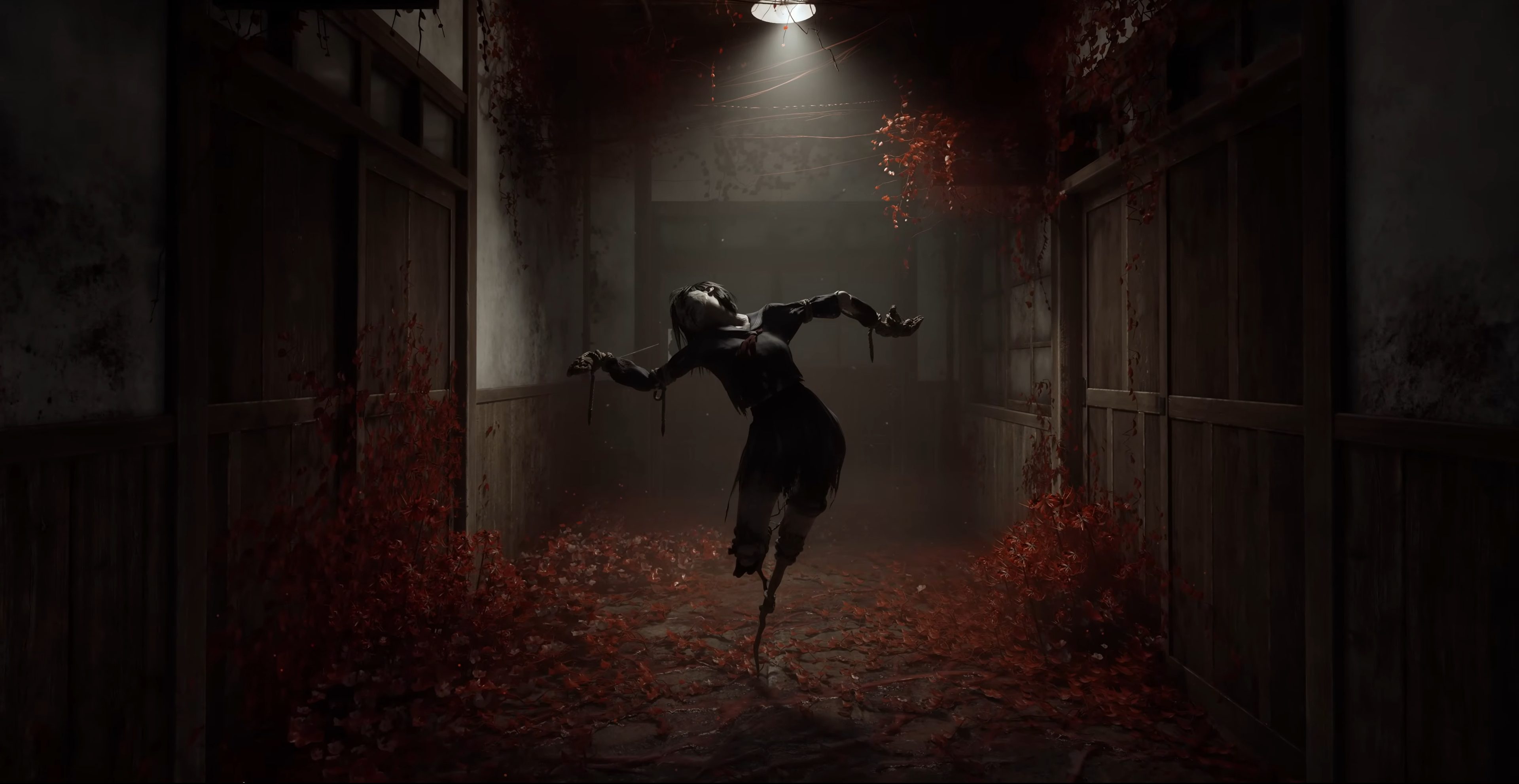 A distorted monster in a uniform in Silent Hill f.