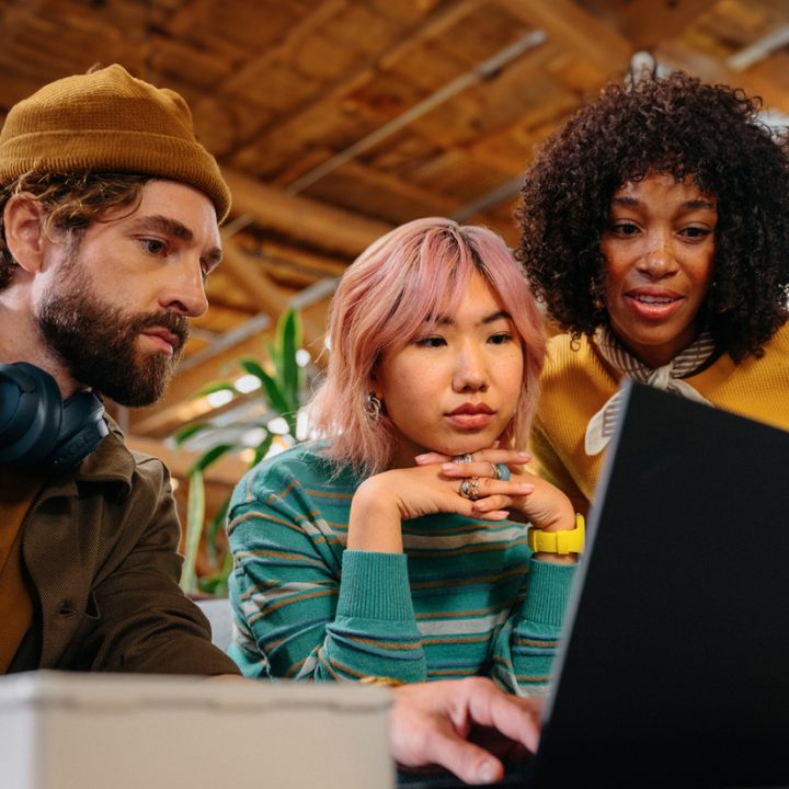 group of people work on a project together