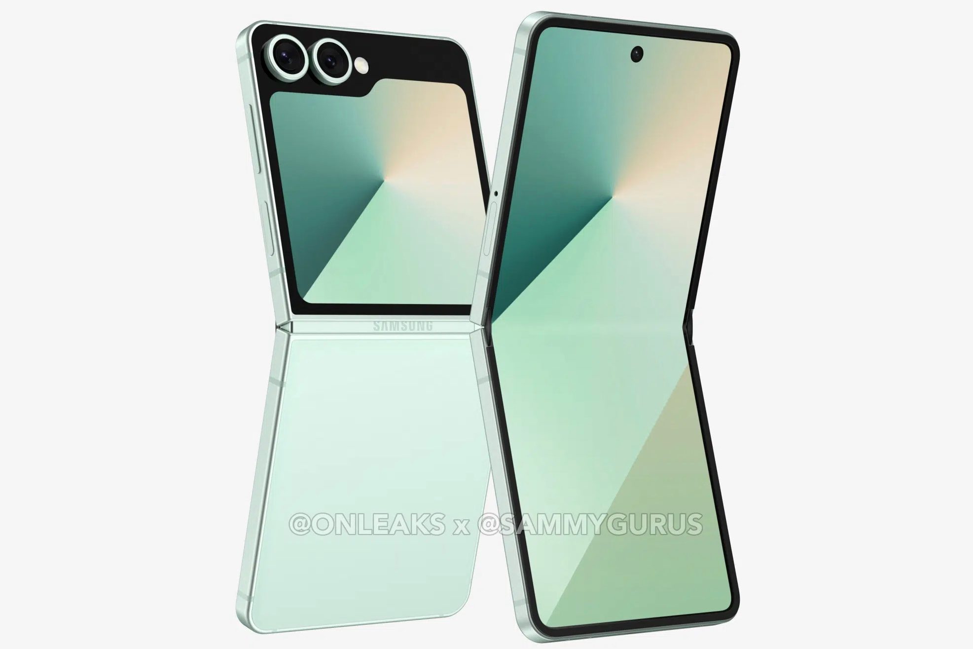 Purported render of Samsung Galaxy Z flip 7 FE.