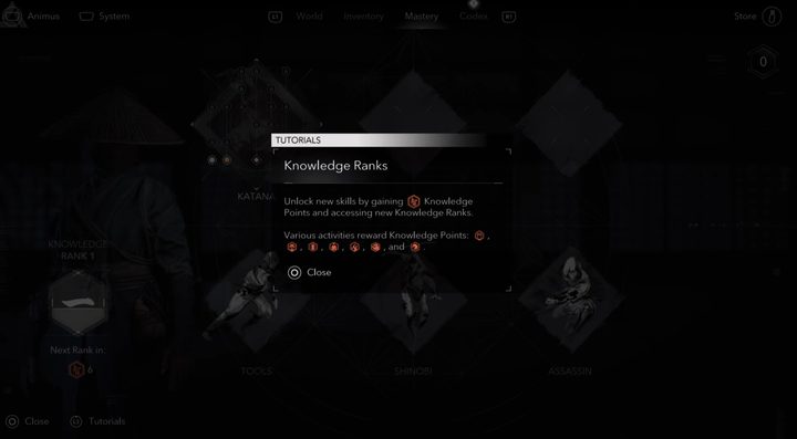 The Assassin's Creed Shadows knowledge point tutorial.