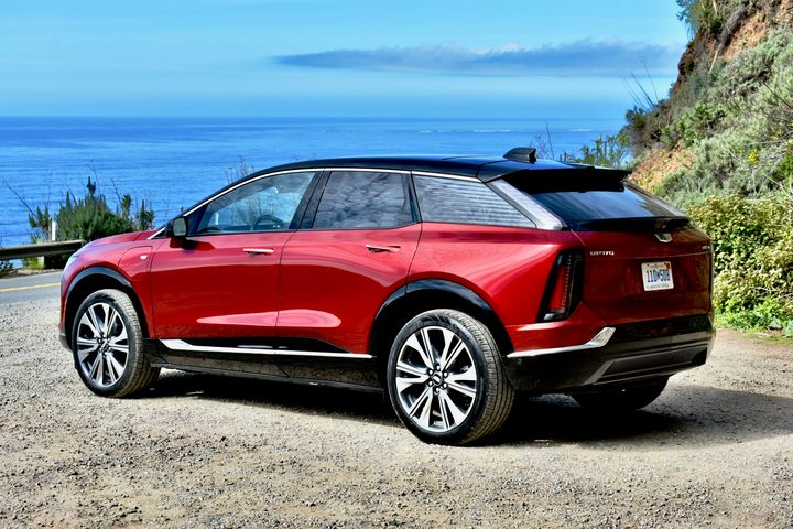2025 Cadillac Optiq rear quarter view.