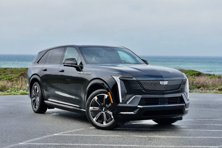 2025 Cadillac Escalade IQ front quarter.