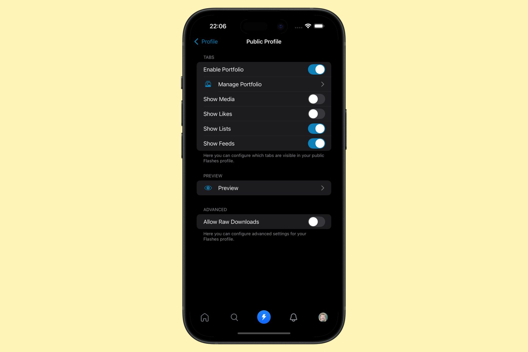 Media controls on Flashes app.