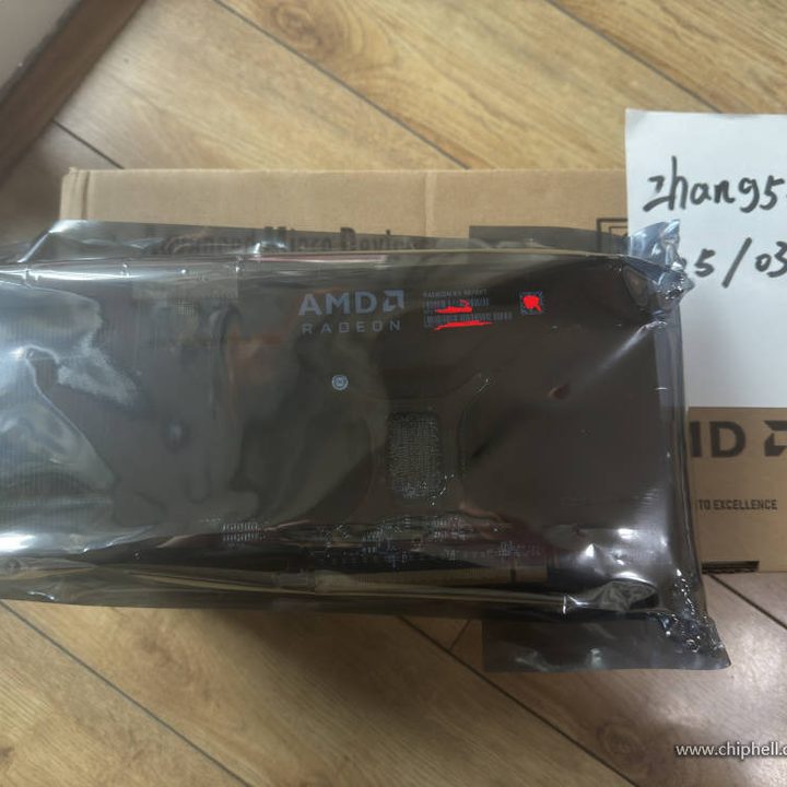 A leaked RX 9070 XT reference card.