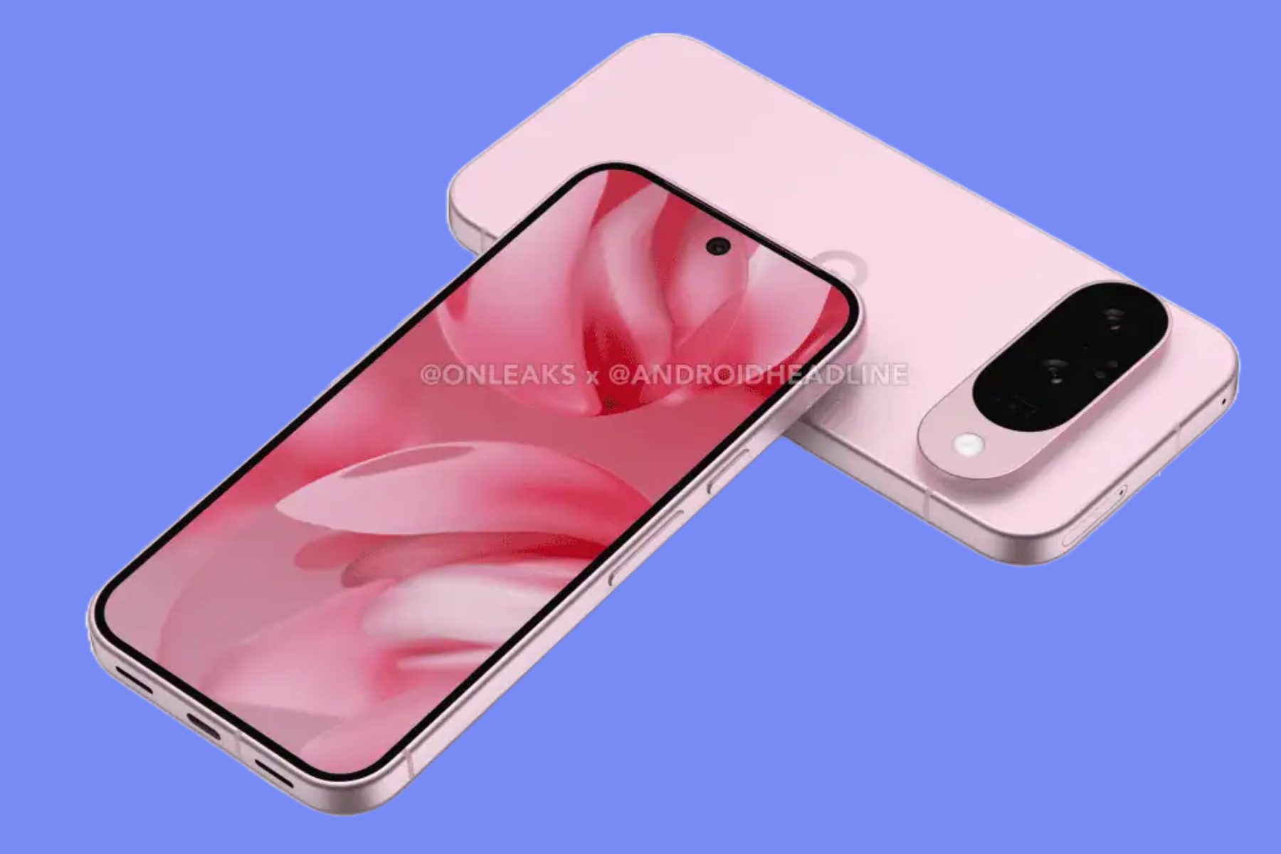 Leaked render of Google Pixel 10 angled view.