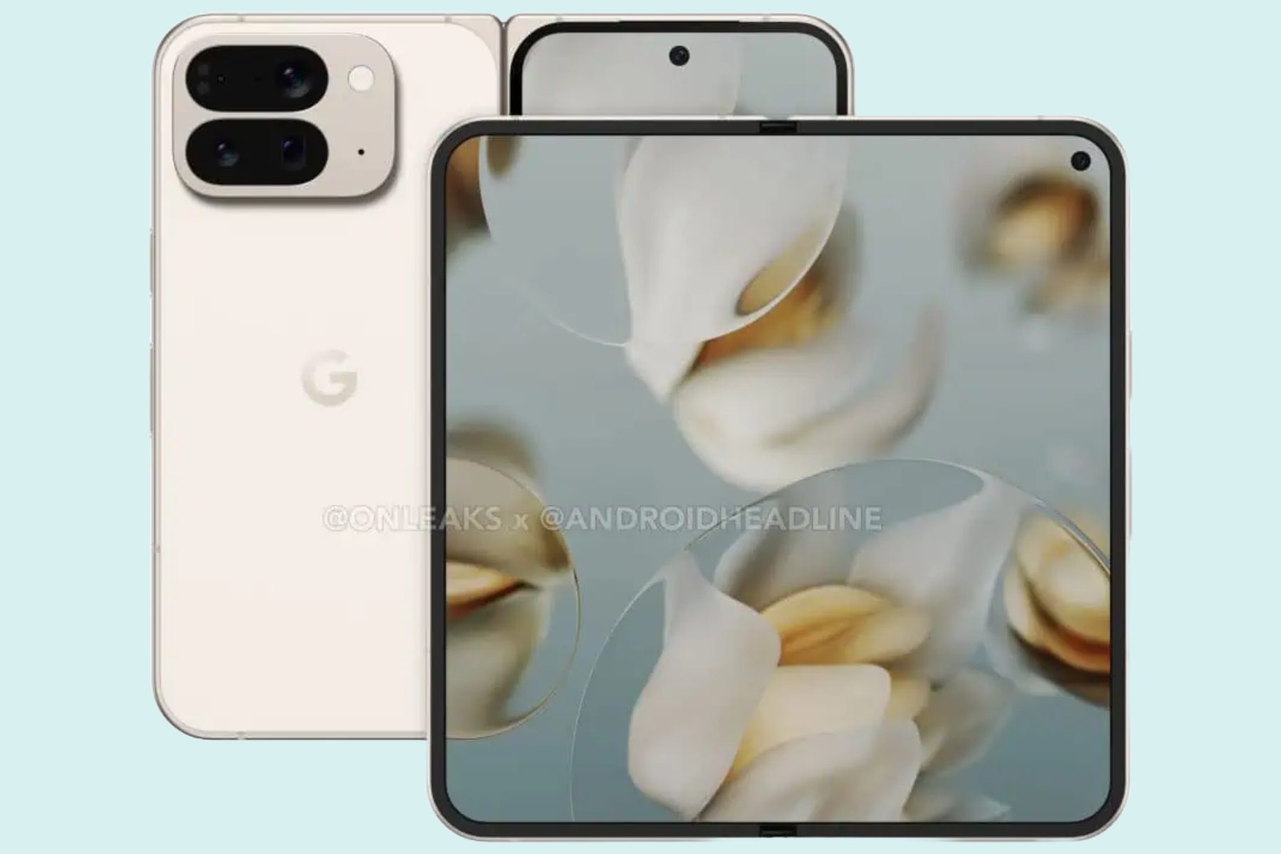 Front and rear profile of Google Pixel 10 Pro Fold.