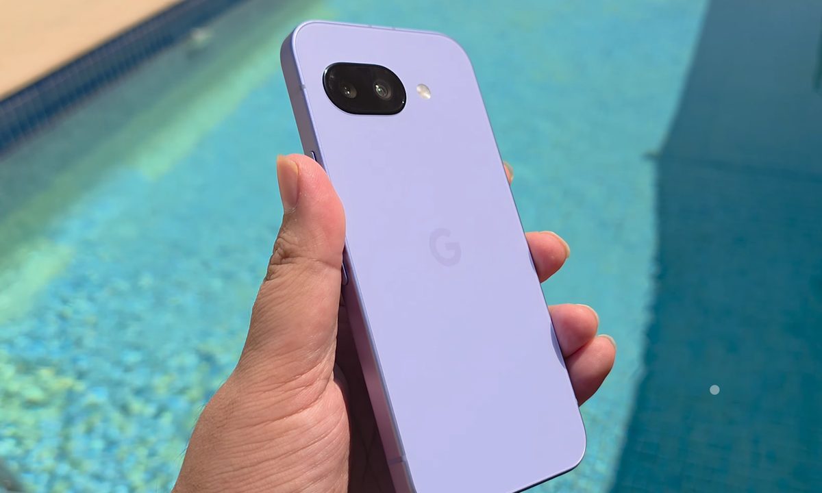 Rear view of the Google Pixel 9a.