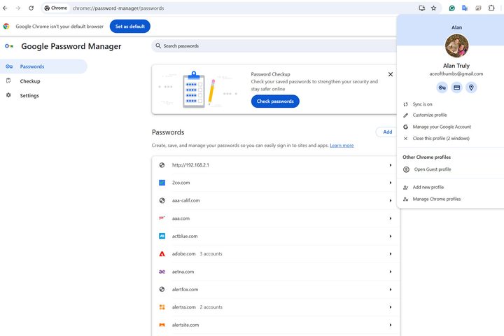 Google's Password Manager is built into the Chrome browser.