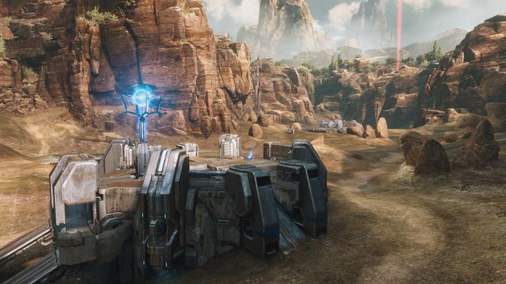 The blood gulch remake in halo 2.