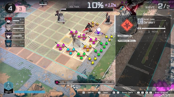 Strategy gameplay in The Hundred Line.