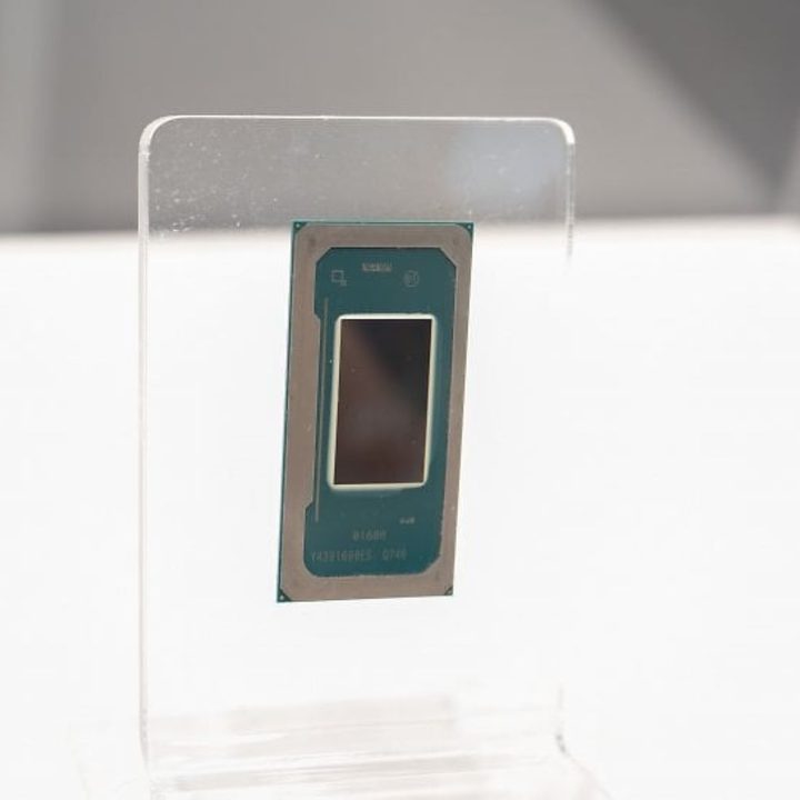 The Intel Pather Lake SoC showcased at the Embedded World 2025. Captured by PC Games Hardware.