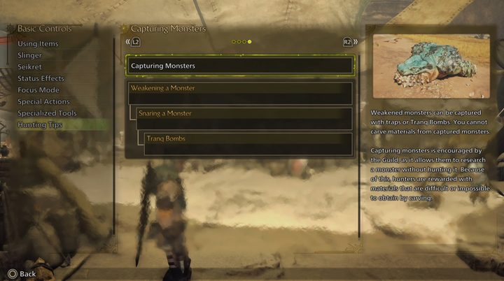 The mounting tutorial in Monster Hunter Wilds.