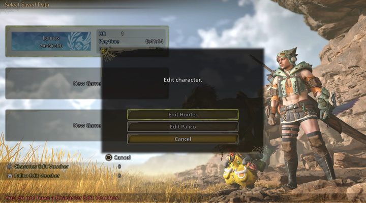 Attempting to use a voucher inMonster Hunter Wilds.