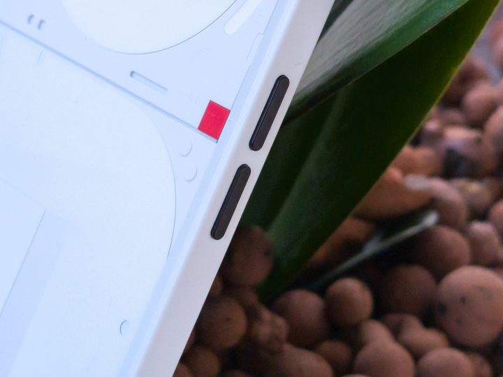 Nothing Phone 3a in White Volume Keys