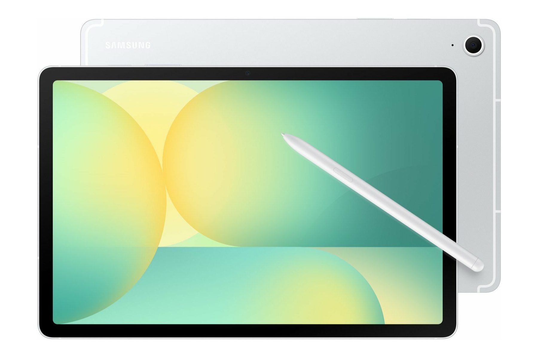 Leaked image of Samsung Galaxy Tab S10 FE in vertical orientation.