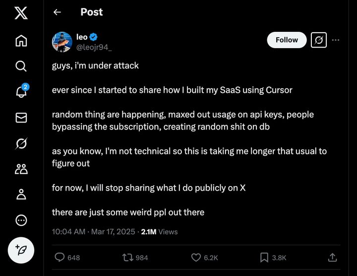 leojr94 on X second post.