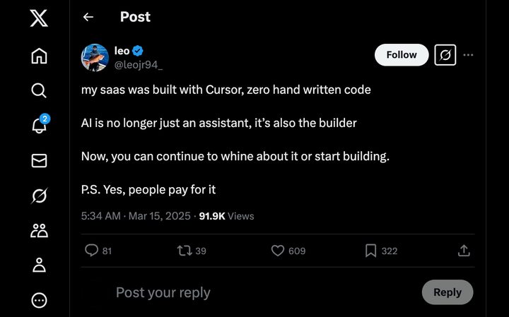 leojr94 on X first post.