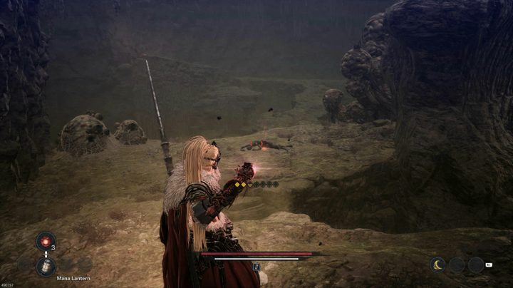 Khazan aiming a javelin at a mimic