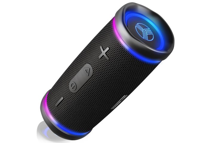 The Treblab HD77 Bluetooth speaker on a white background.