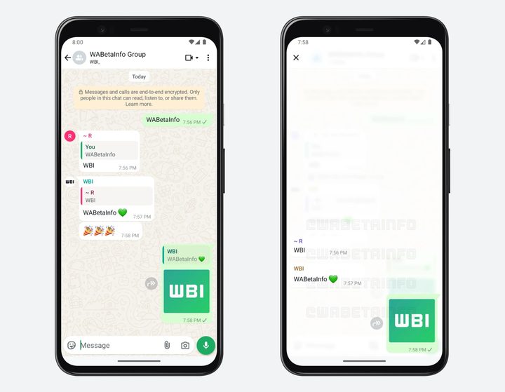 WhatsApp threads beta.