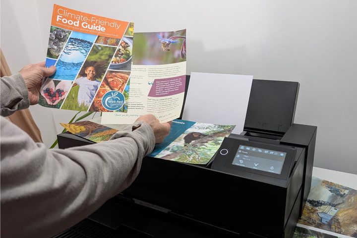 While the SureColor P900 is designed for photos, it can also print crisp color documents.