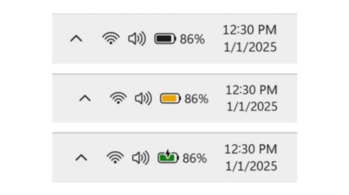 Microsoft color-coded battery icon for possible future update