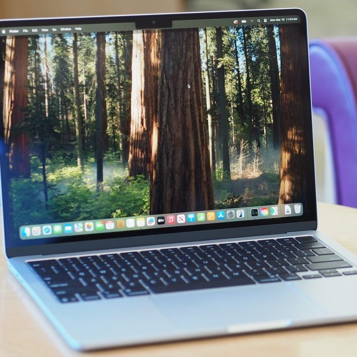 Apple MacBook Air 13 M4 front angled view showing display and keyboard.