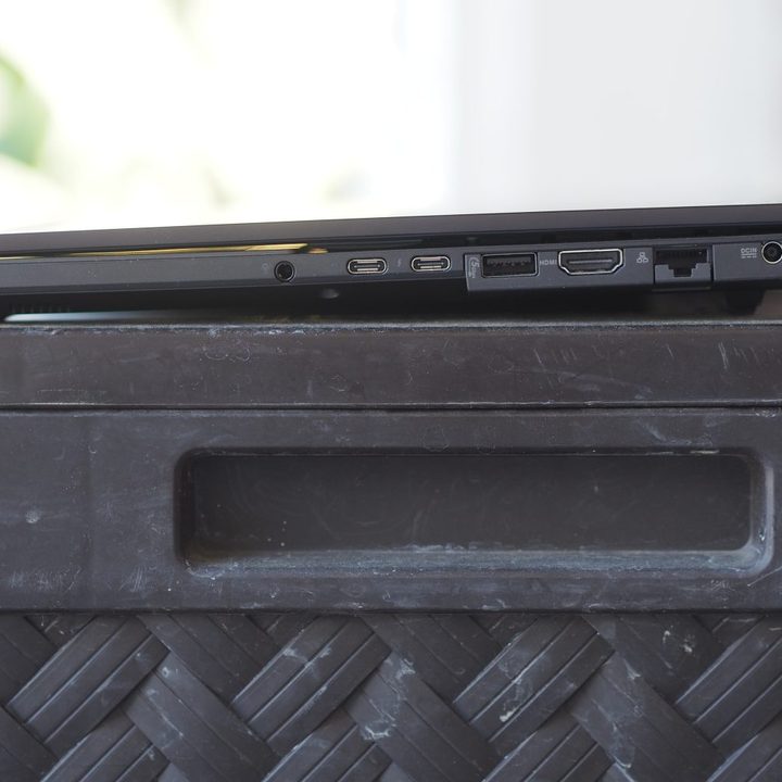ASUS Vivobook Pro 15 2025 right side view showing ports and vents.