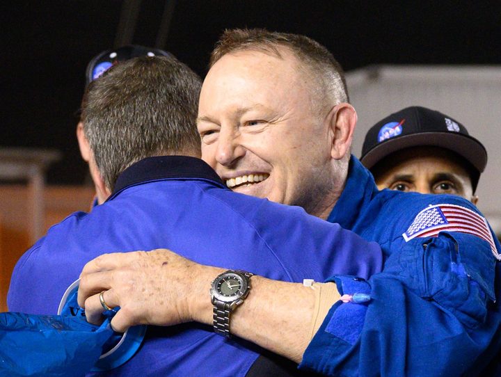 Butch Wilmore just hours after returning to Earth.