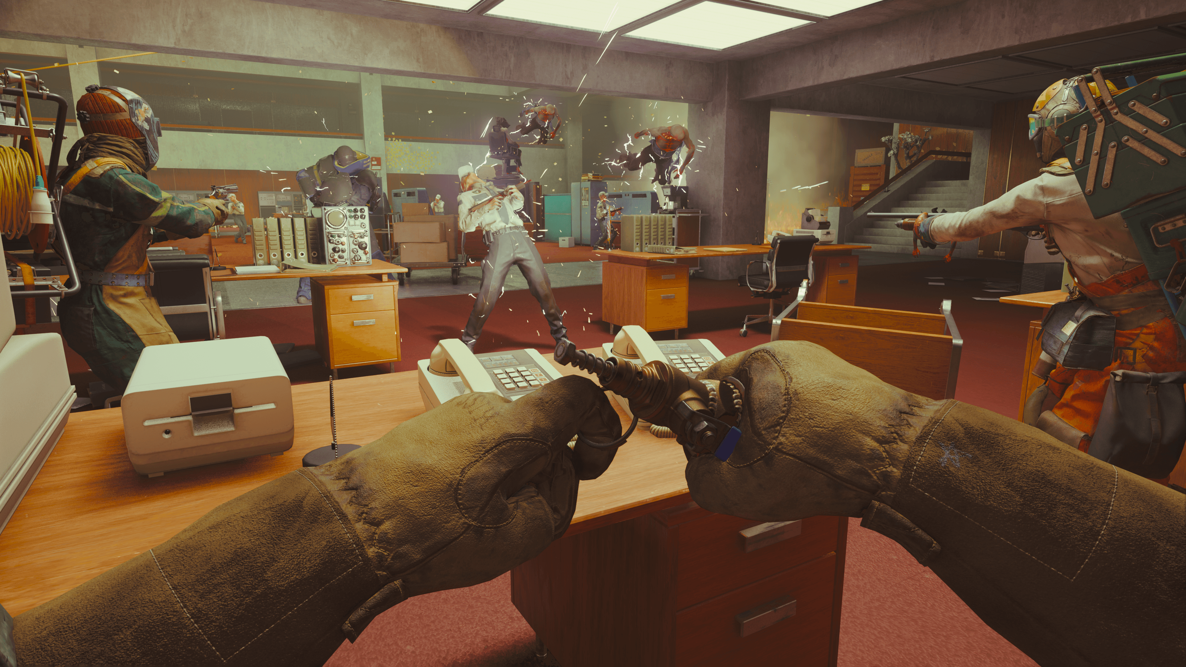 A player throwing a grenade in FBC: Firebreak.
