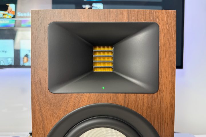 The AMT tweeter of the Fluance Ri71 powered bookshelf speakers.