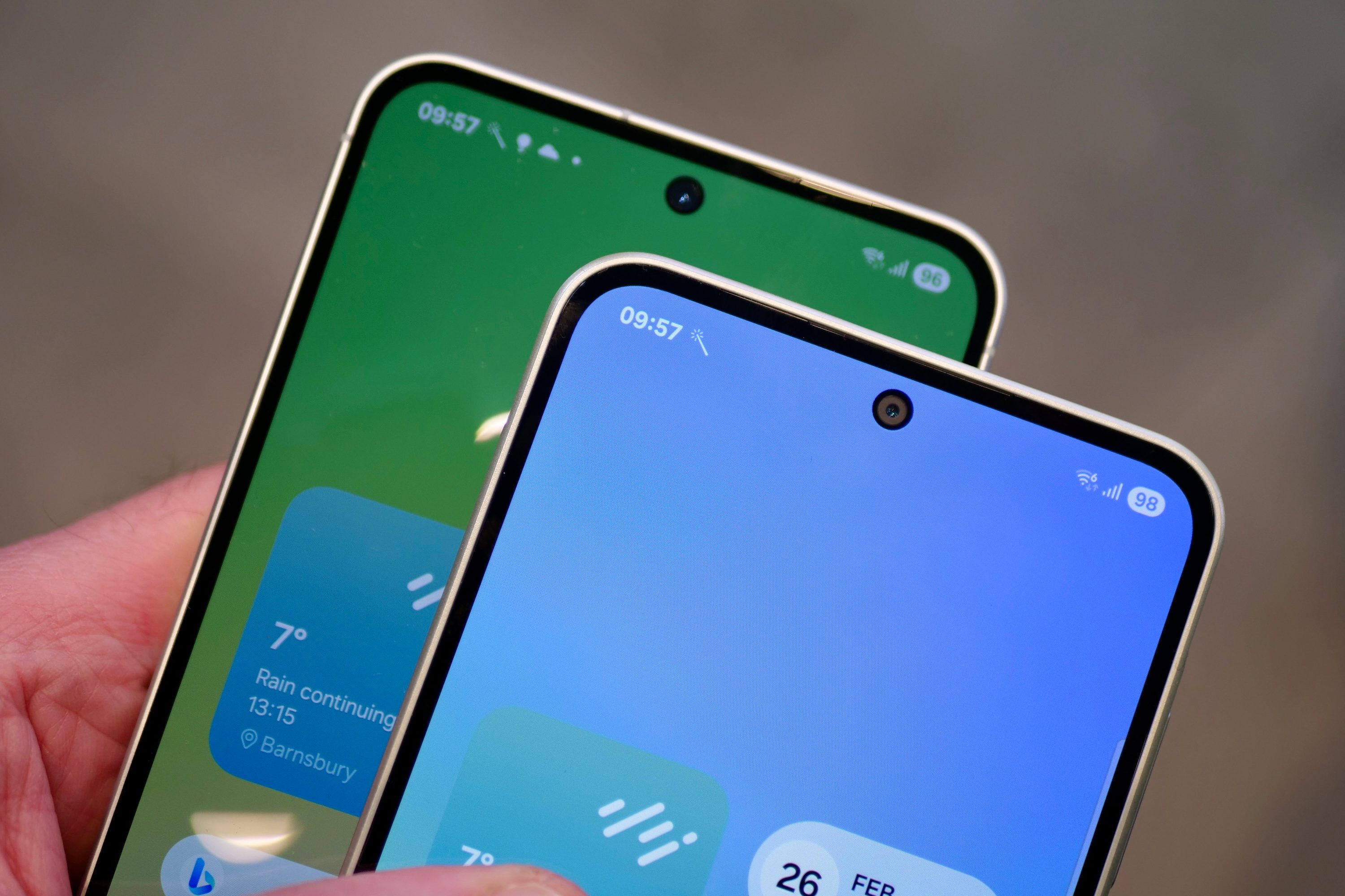 The Samsung Galaxy A36 and Samsung Galaxy A56's bezels.