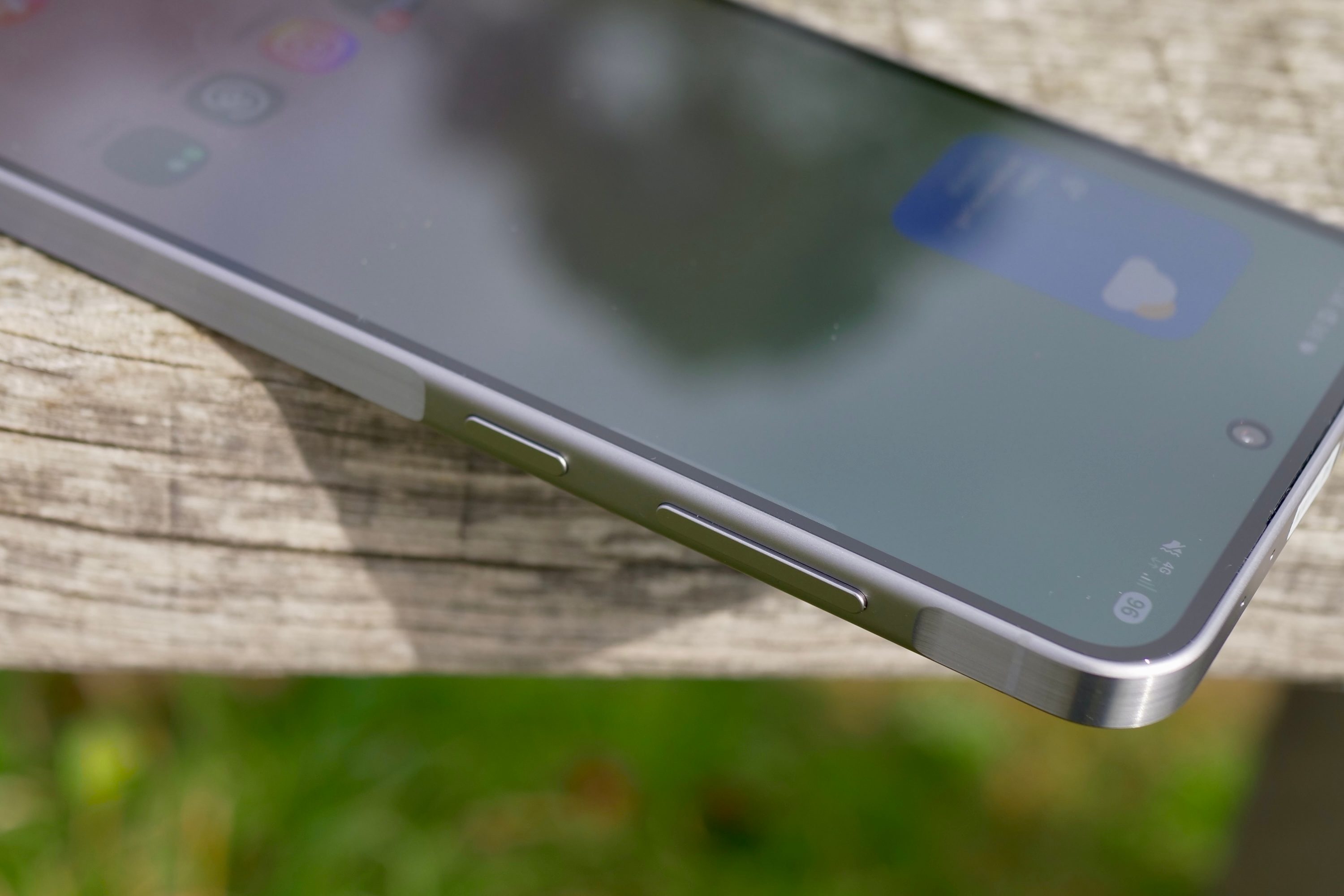 The buttons on the Samsung Galaxy A56.