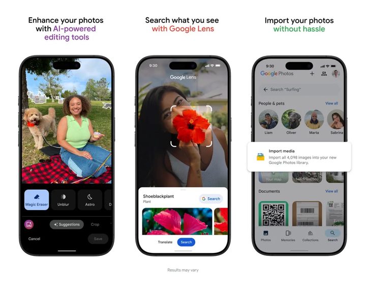 Google Photos app.