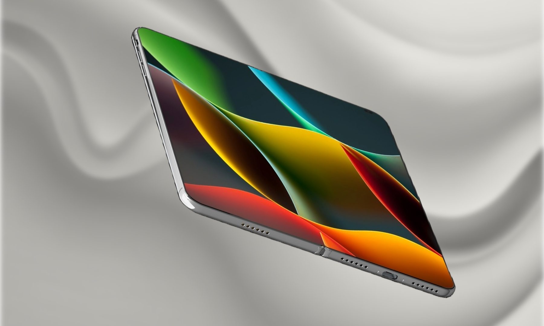 Concept render of a foldable iPhone.