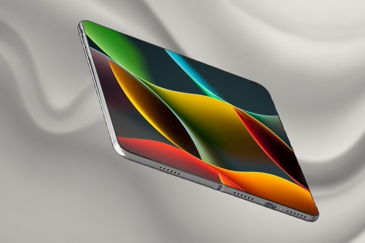 Concept render of a foldable iPhone.
