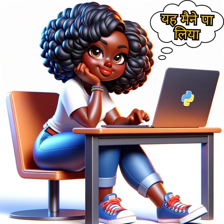 Animation of web developer speaking in Hindi