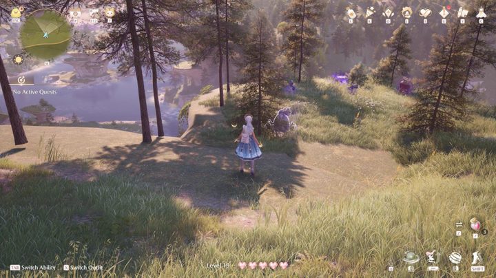 Nikki walks through a field in Infinity Nikki.