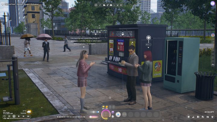 Zois having a conversation in inZOI.