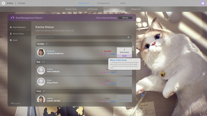 Karma Report in Inzoi.
