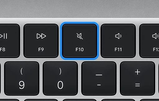 The mute button on MacBook Air (2025)..
