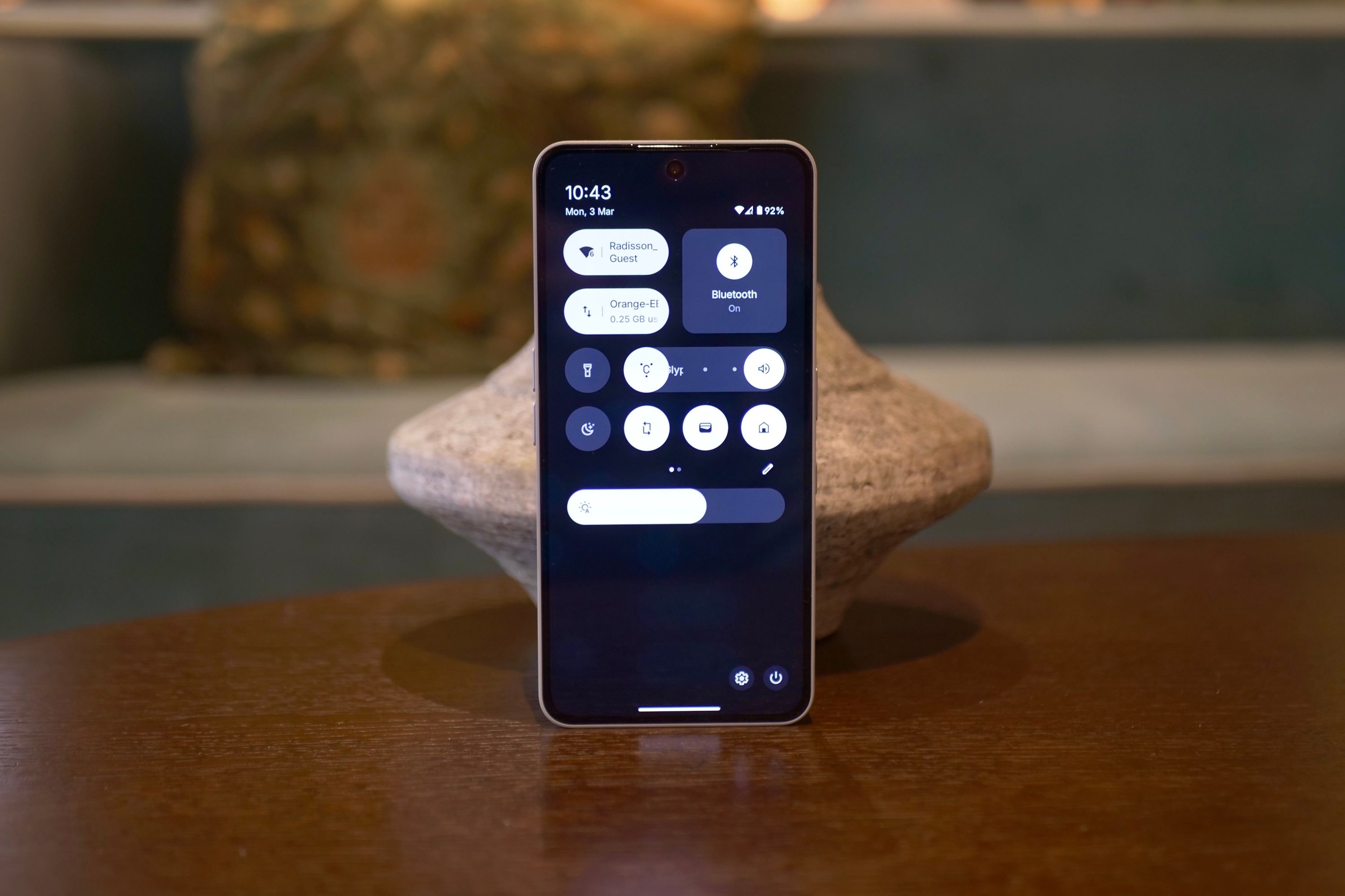 The Nothing Phone 3a Pro's Quick Settings menu.