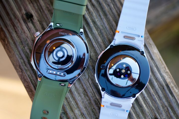 The OnePlus Watch 3 and Samsung Galaxy Watch 7 sensors.