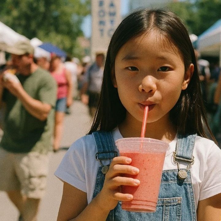 OpenAI generated image - photorealistic image of farmer's market in toronto on a saturday in summer 2006.